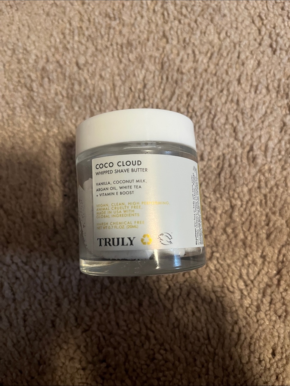 TRULY Coco Cloud Whipped Shave Butter - White